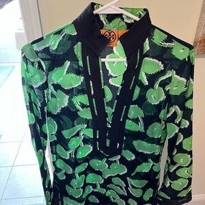 Tory Burch Green and Black Men's Shirt